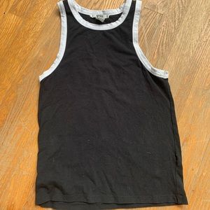 Forever 21 black racer tank with white detail